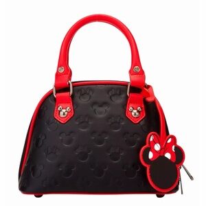NEW Loungefly Disney Mickey & Minnie Debossed Silhouettes Crossbody Bag Purse